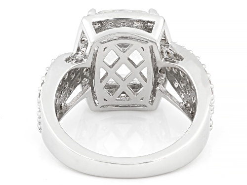 Pre-Owned 9.27ctw Lab Created White Sapphire Rhodium Over Brass Ring - Size 10