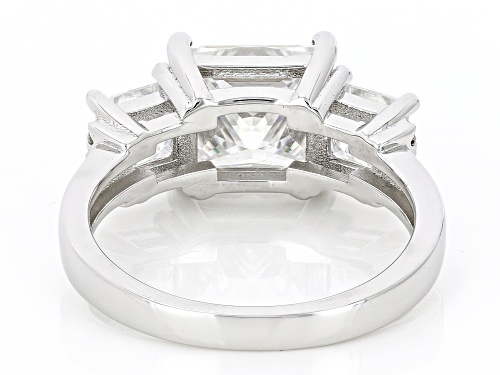 Pre-Owned MOISSANITE FIRE® 4.46CTW DEW SQUARE PRINCESS AND ROUND PLATINEVE® RING - Size 8