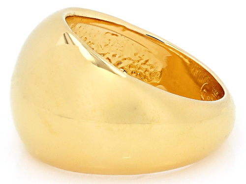 Pre-Owned Moda Al Massimo® 18k Yellow Gold Over Bronze High Polish Dome Ring. Made in Italy. - Size 8