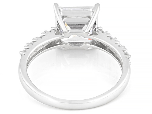 Pre-Owned Bella Luce® 4.60ctw White Diamond Simulant Rhodium Over Sterling Silver Ring - Size 7