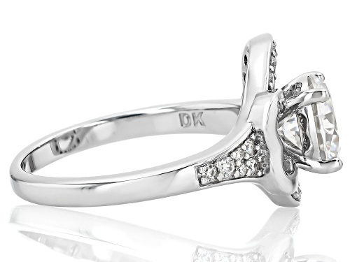 Pre-Owned MOISSANITE FIRE® 1.87CTW DEW ROUND BRILLIANT PLATINEVE® RING - Size 8