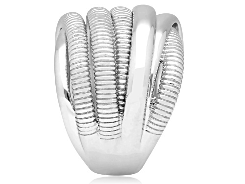 Pre-Owned Judith Ripka Couture Eternity Rhodium Over Sterling Silver Ring - Size 6