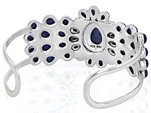 Pre-Owned Southwest Style by JTV™ Lapis Lazuli Sterling Silver Cuff Bracelet