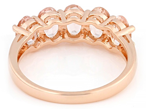 Pre-Owned 2.00ctw Peach Morganite 18k Rose Gold Over Sterling Silver Ring - Size 8