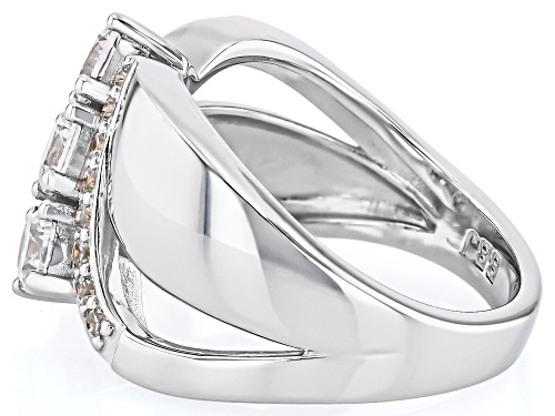 Pre-Owned Bella Luce® 1.48Ctw White Diamond Simulant Rhodium Over Silver & Eterno™ Yellow Ring - Size 8