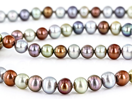 Pre-Owned 6-7mm Multicolor Cultured Freshwater Pearl 36 Inch Endless Strand Necklace - Size 36