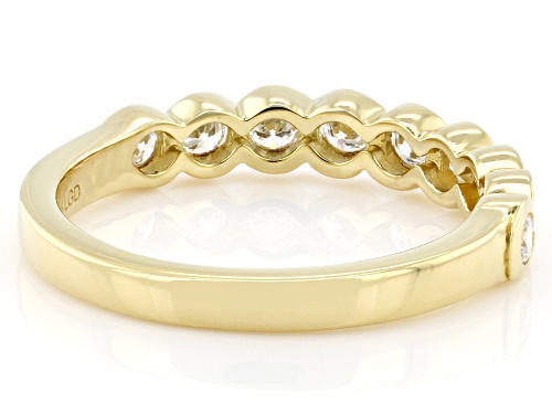 Pre-Owned Prazana® Lab-Grown Diamonds 0.45ctw White Diamond 18K Yellow Gold Over Silver Band Ring, G - Size 7