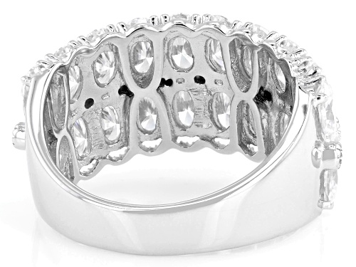 Pre-Owned MOISSANITE FIRE® 5.31CTW DEW OVAL AND ROUND BRILLIANT PLATINEVE® RING - Size 9