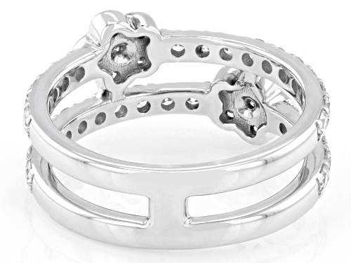Pre-Owned Prazana® Lab-Grown Diamonds 1.15ctw Round Diamond Rhodium Over Sterling Silver Ring, G-H V - Size 7