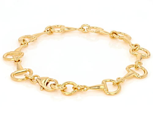 Pre-Owned Moda Al Massimo® 18k Yellow Gold Over Bronze Bracelet. Made in Italy. - Size 8