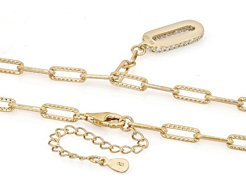 Pre-Owned Bella Luce® 0.46ctw White Diamond Simulant Eterno™ Yellow Paperclip Y-Necklace - Size 18