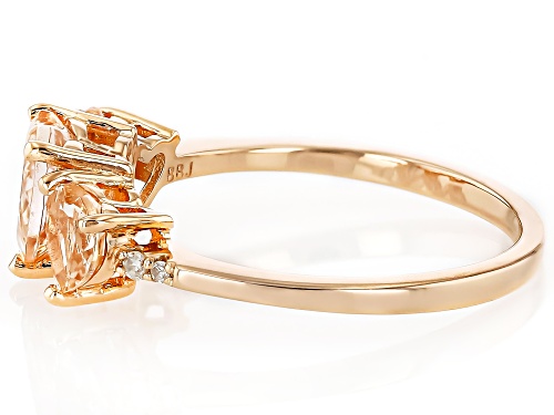 Pre-Owned 1.72ctw Cor De Rosa™ Morganite With 0.03ctw White Diamond 10k Rose Gold Ring - Size 7