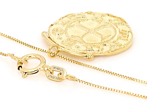 Pre-Owned Splendido Italian Jewelry™ 10k Yellow Gold Arezzo Coin Pendant with Chain