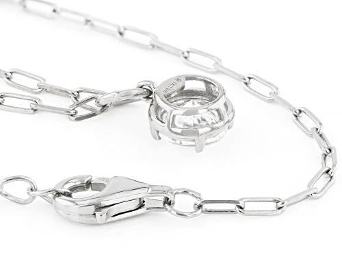 Pre-Owned Prazana®Lab-Grown Diamonds 1.15ct Round Diamond Rhodium Over Sterling Silver Necklace, G-H - Size 18