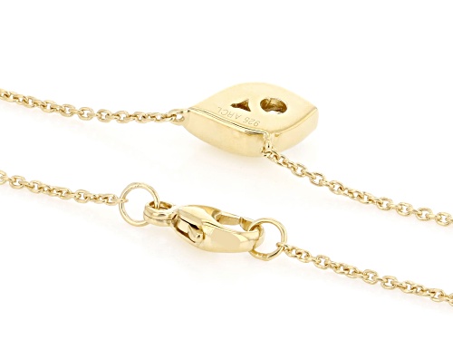 Pre-Owned Prazana® Lab-Grown Diamonds 0.25ct Round Diamond 14K Gold Over Sterling Silver Necklace F- - Size 18