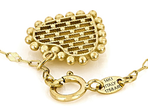 Pre-Owned Stefano Oro® 14k Yellow Gold Etruscan Heart Collection 18