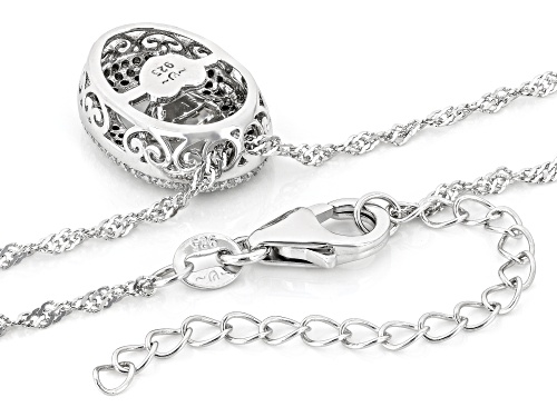 Pre-Owned MOISSANITE FIRE® 1.82CTW DEW ROUND  PLATINEVE® DANCING PENDANT AND CHAIN