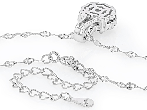 Pre-Owned MOISSANITE FIRE® 1.16CTW DEW ROUND  PLATINEVE® PENDANT WITH CHAIN