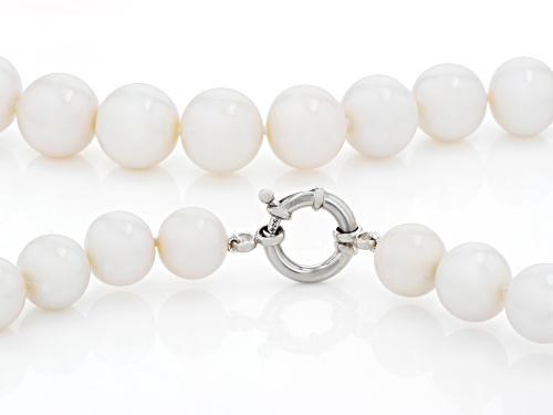 Pre-Owned Genusis™ 10-13mm White Cultured Freshwater Pearl Rhodium Over Sterling Silver 20 Inch Stra - Size 20