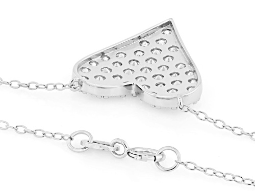 Pre-Owned MOISSANITE FIRE® 1.52CTW DEW ROUND BRILLIANT PLATINEVE® HEART NECKLACE - Size 18