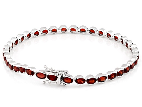 Pre-Owned 9.25ctw Vermelho Garnet™ Rhodium Over Sterling Silver Tennis Bracelet - Size 7.25