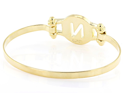Pre-Owned Moda Al Massimo® 18K Yellow Gold Over Bronze Cardano Initial 