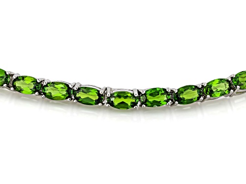 Pre-Owned 7.50ctw Chrome Diopside Rhodium Over Sterling Silver Bracelet - Size 6.25