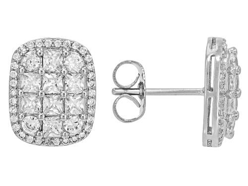 Pre-Owned Bella Luce® Ottone 7.75ctw White Diamond Simulant Rhodium Plated Ring, Pendant, and Earrin