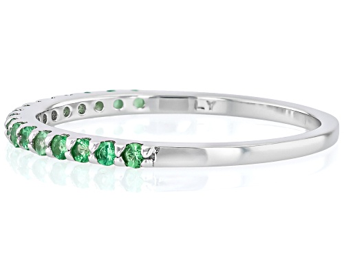 Pre-Owned 0.26ctw Tsavorite Rhodium Over Sterling Silver Ring - Size 9