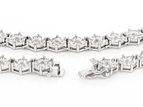 Pre-Owned Bella Luce® Ottone 47.52ctw White Diamond Simulant Rhodium Plated Necklace - Size 18