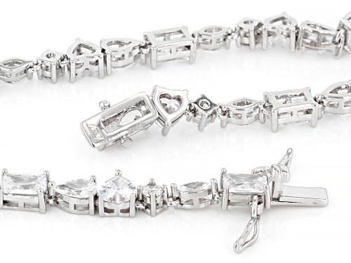 Pre-Owned Bella Luce® Ottone 44.55ctw White Diamond Simulant Rhodium Plated Necklace - Size 18