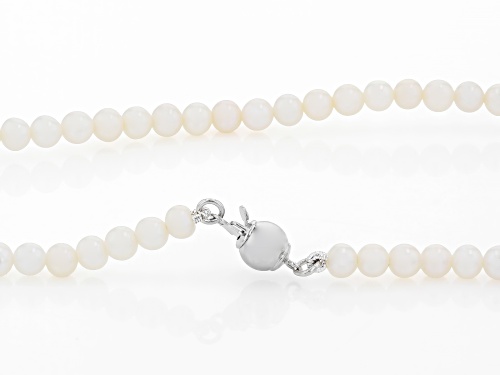 Pre-Owned Genusis™ 4mm White Cultured Freshwater Pearl Rhodium Over Sterling Silver 16 Inch Strand N - Size 16