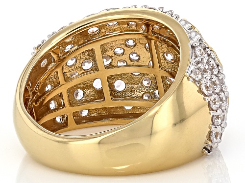 Pre-Owned Bella Luce® Esotica™ 3.75ctw Morganite And White Diamond Simulants Eterno™ Yellow Flower R - Size 6