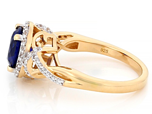 Pre-Owned Bella Luce® Esotica™ 3.55ctw Tanzanite And White Diamond Simulants Eterno™ Yellow Ring - Size 7
