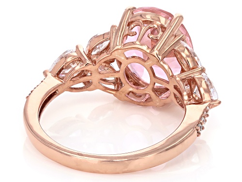 Pre-Owned Bella Luce® Esotica™  5.70ctw Morganite And White Diamond Simulants Eterno™ Rose Ring - Size 10