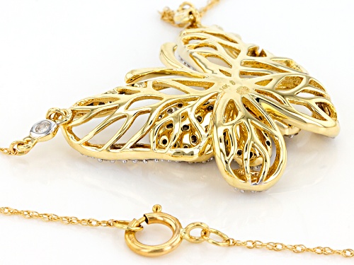 Park Avenue Collection® .41ctw Round White Diamond 14k Yellow Gold Necklace - Size 19