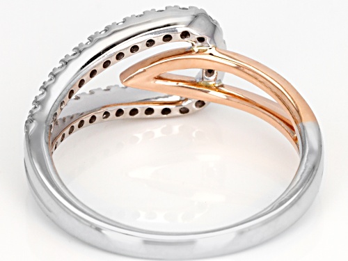 Park Avenue Collection™ .25ctw Round White Diamond 14k Rose And White Gold Ring - Size 7