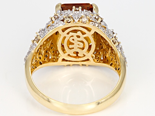 Park Avenue Collection® Madeira Citrine and Champagne & White Diamond 14k Yellow Gold Ring 3.93ctw - Size 7