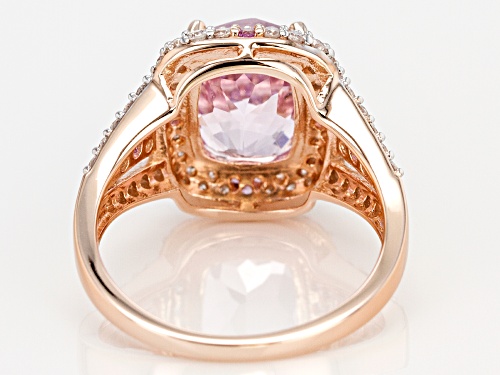 Park Avenue Collection® 3.62ct Kunzite With 0.86ctw Diamond & Sapphire 14k Rose Gold Ring - Size 7
