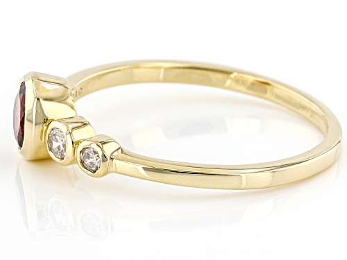 Park Avenue Collection® 0.72ctw Garnet and Diamond 14k Yellow Gold January Birthstone Ring - Size 7