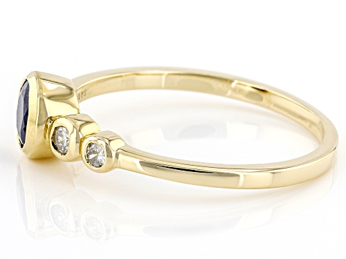 Park Avenue Collection® 0.74ctw Sapphire And Diamond 14k Yellow Gold September Birthstone Ring - Size 7