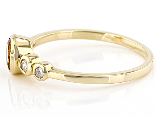 Park Avenue Collection® 0.50ctw Citrine And Diamond 14k Yellow Gold November Birthstone Ring - Size 7