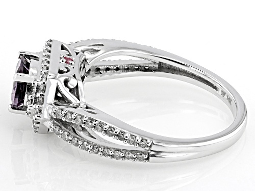 Park Avenue Collection® Lavender and Pink Spinel With White Diamond 14k White Gold Ring 1.00ctw - Size 9