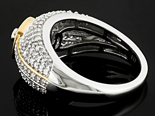 Park Avenue™ .65ctw Round White Diamond Rhodium And 18k Over Sterling Silver Ring - Size 7