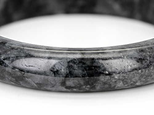 Pacific Style™ Charcoal Jadeite Bangle - Size 7.5
