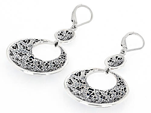 Pacific Style™ Mix Shaped Abalone Shell Sterling Silver Inlay Dangle Earrings