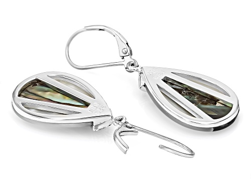 Pacific Style™ Abalone Shell & Mother-of-Pearl Sterling Silver Earrings