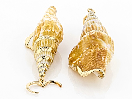 Paula Deen Jewelry™ Seashell Simulant Gold Tone Dangle Earrings