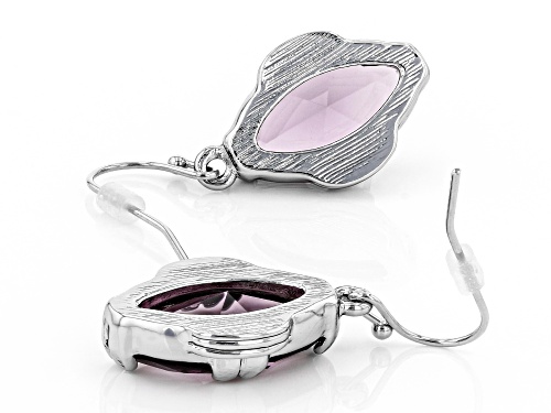 Paula Deen Jewelry™ 18x10mm Marquise Purple Crystal Silver Tone Dangle Earrings