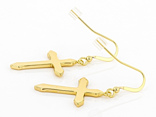 Paula Deen Jewelry™ Gold Tone Cross Dangle Earrings